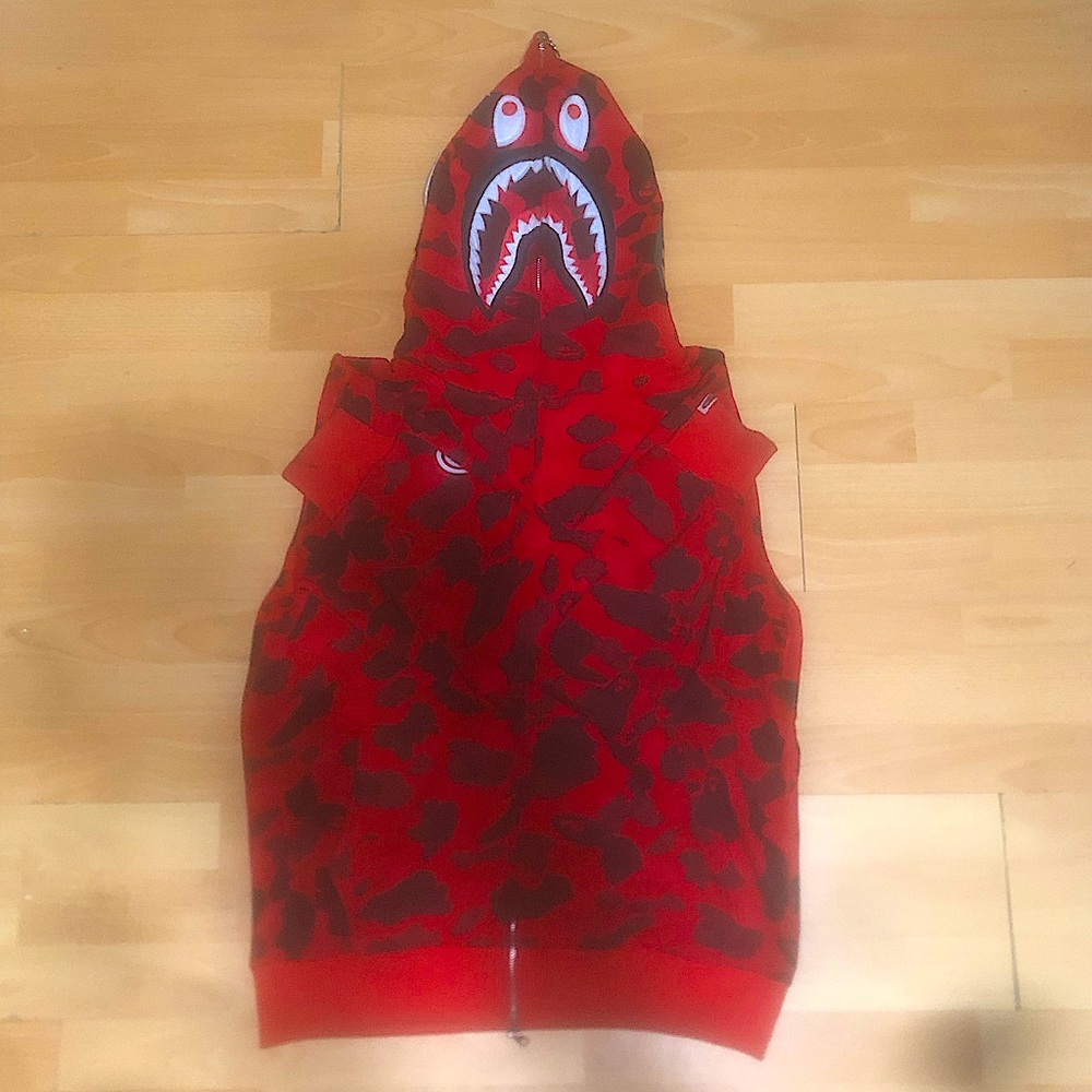 Bape WGM 1st Camo Red Hoodie